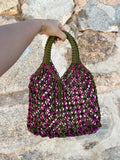 Sac artisanal en fils de nylon – Fait main au Maroc ✨