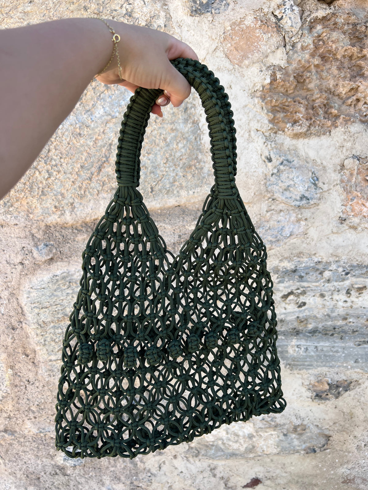 Sac artisanal en fils de nylon – Fait main au Maroc ✨