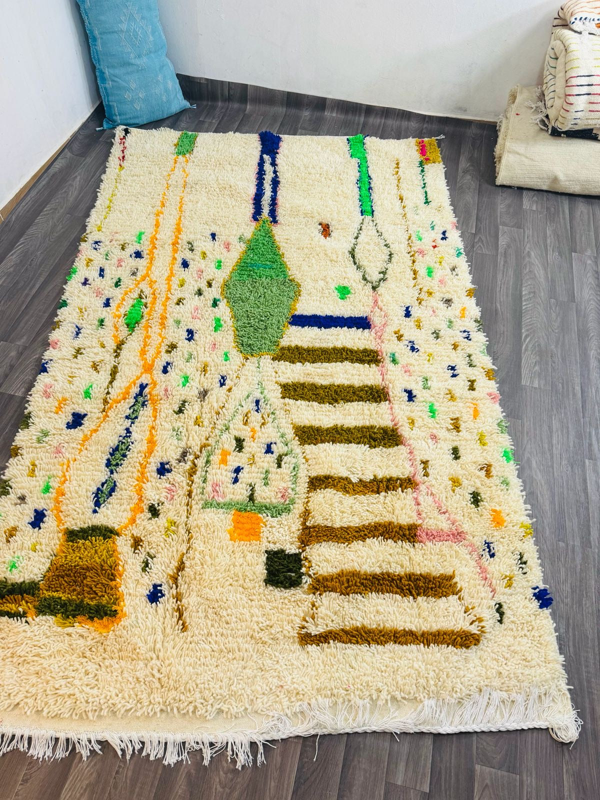 Tapis en Laine 100 % Naturelle – Fait Main