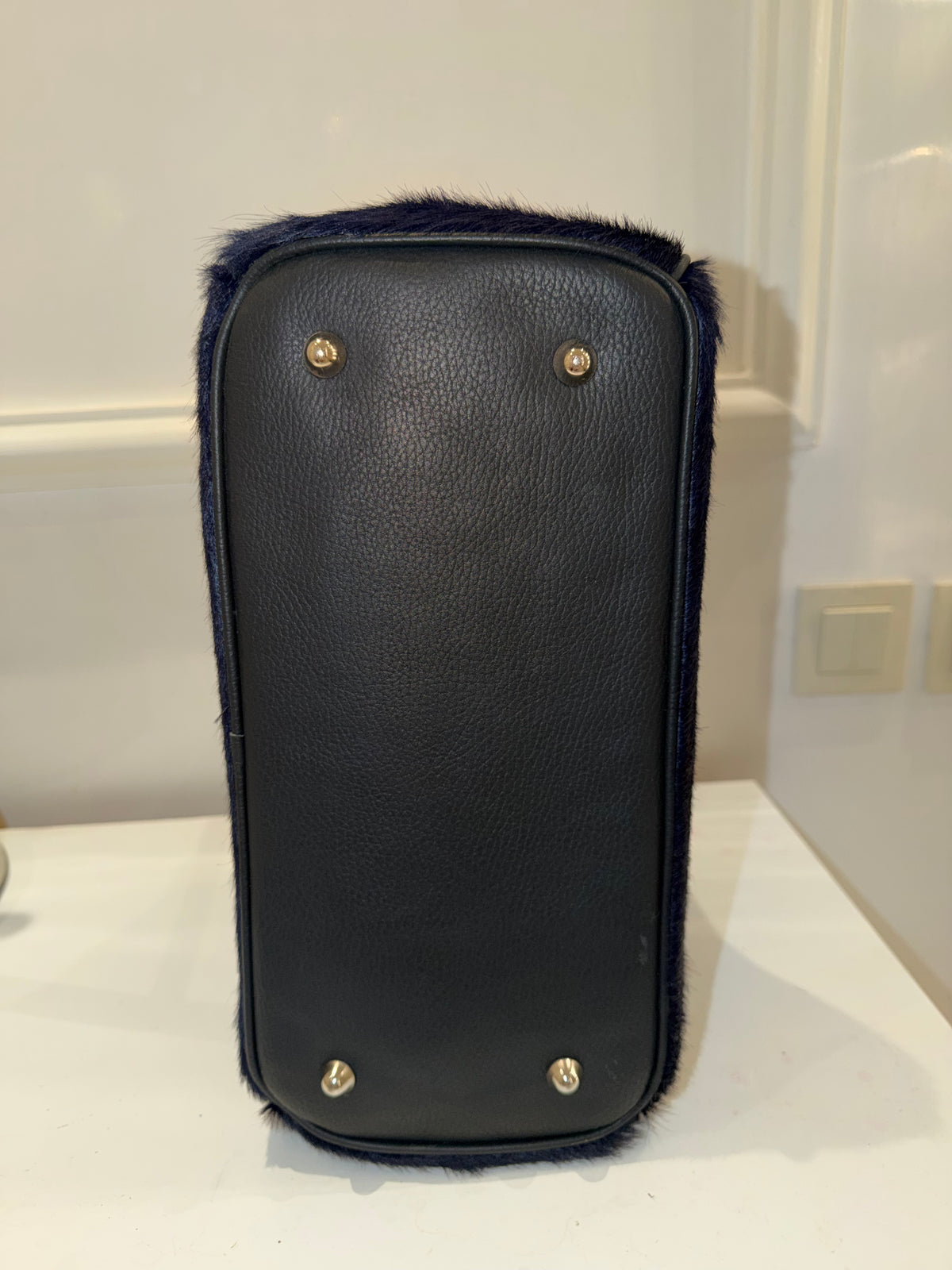 Sac en cuir fait main & poil naturel