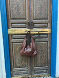 Sac en cuir tressé – Fait main au Maroc ✨