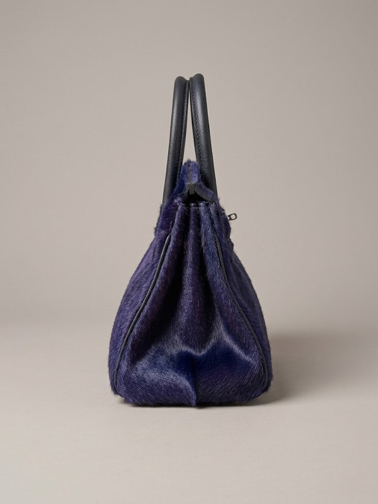 Sac en cuir fait main & poil naturel