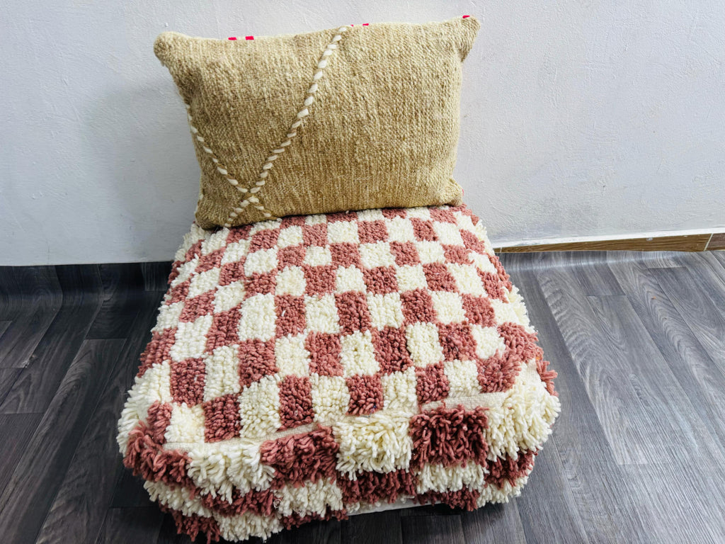 Pouf Carré Authentique Marocain 🤍