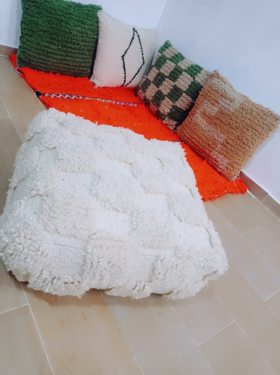 Pouf Carré Authentique Marocain 🤍
