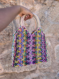 Sac artisanal en fils de nylon – Fait main au Maroc ✨