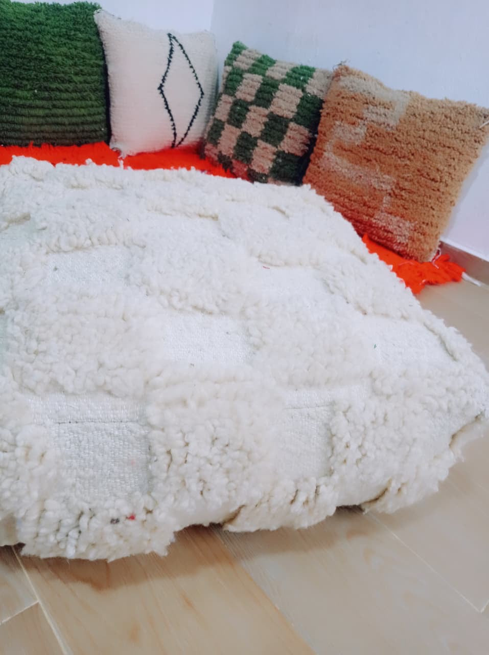 Pouf Carré Authentique Marocain 🤍
