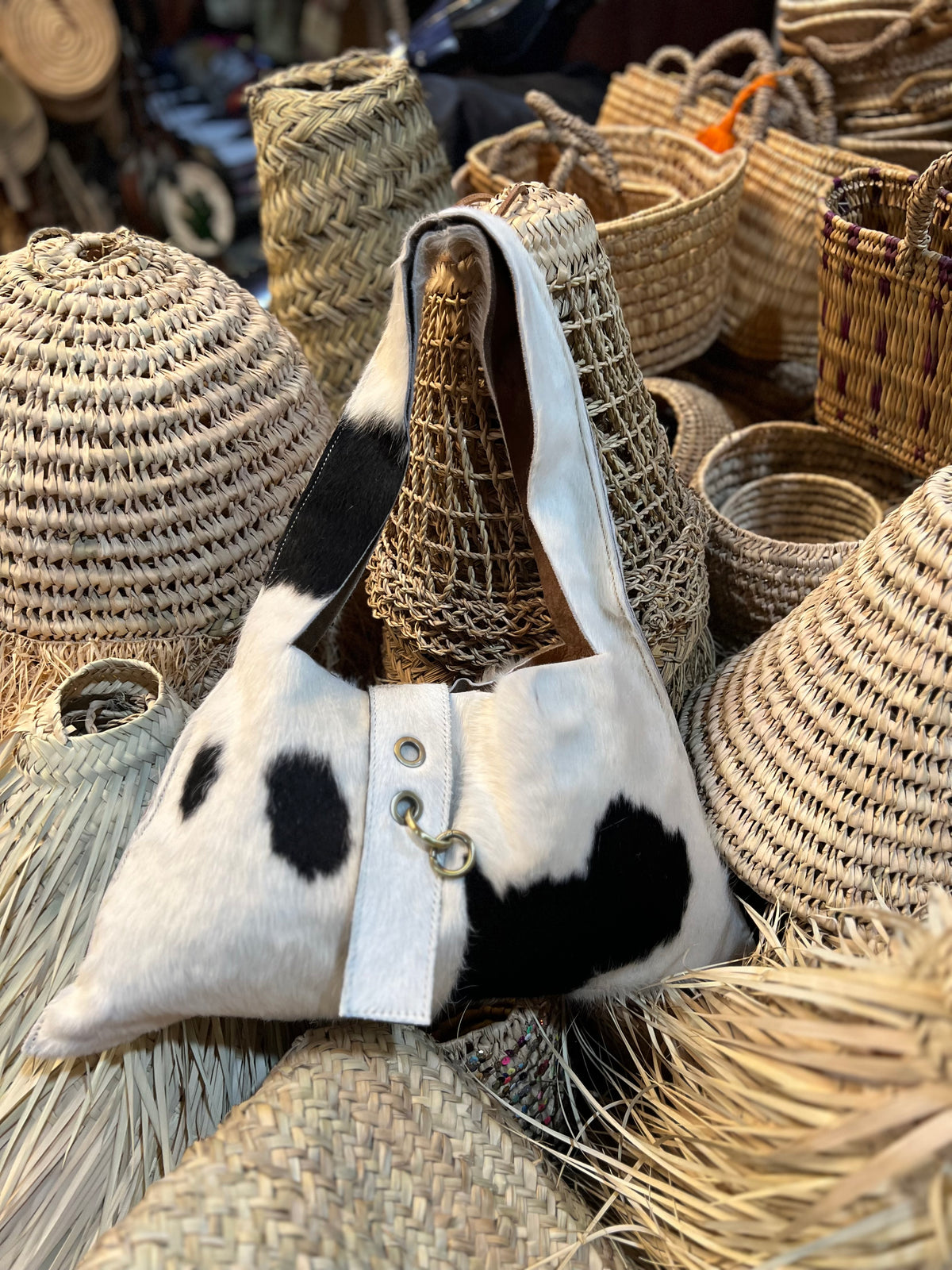 Sac en cuir de vache – Fait main au Maroc 🐮