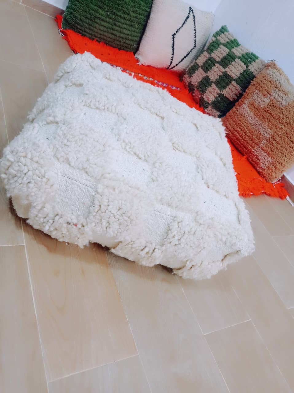 Pouf Carré Authentique Marocain 🤍