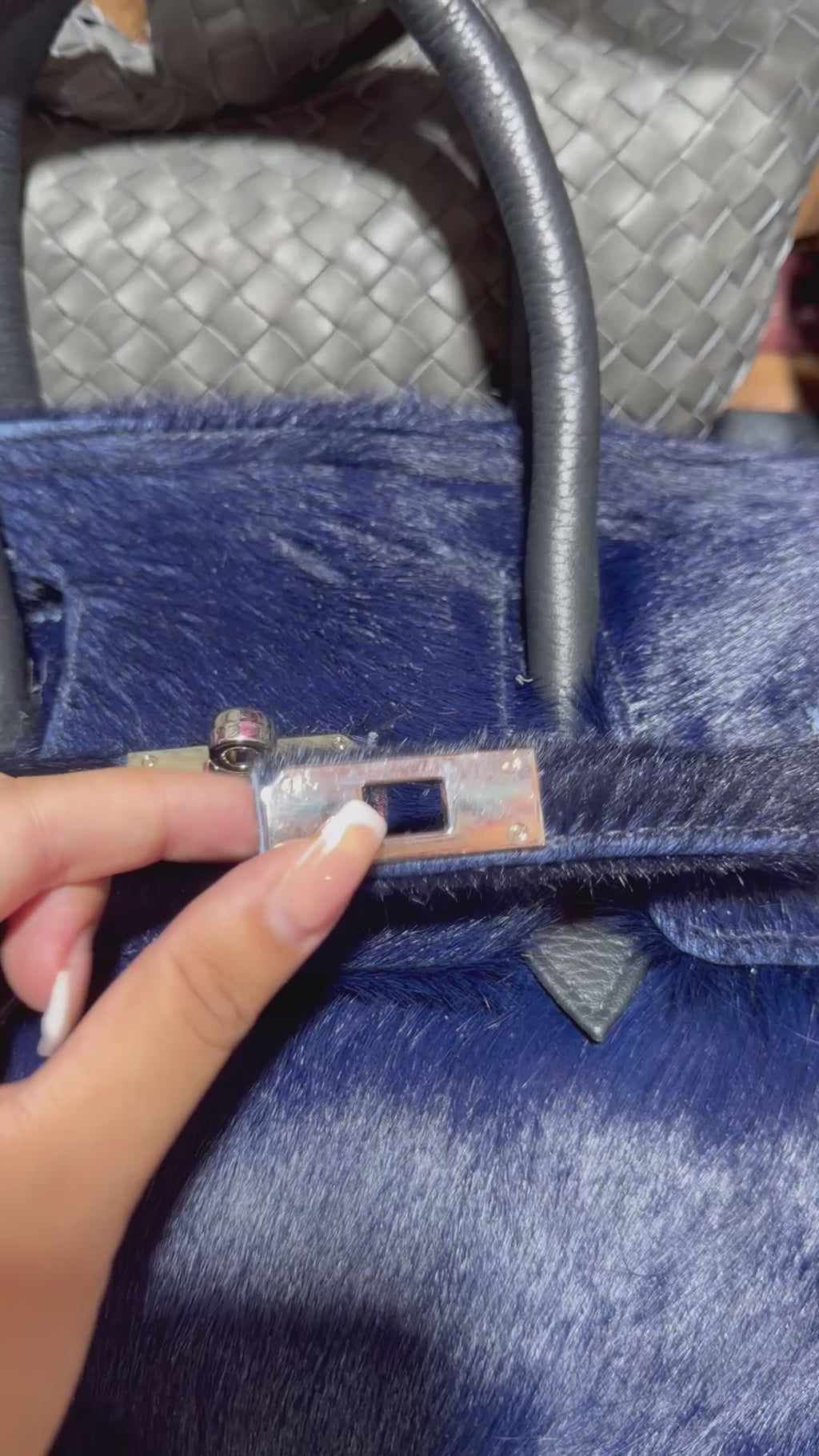 Sac en cuir fait main & poil naturel