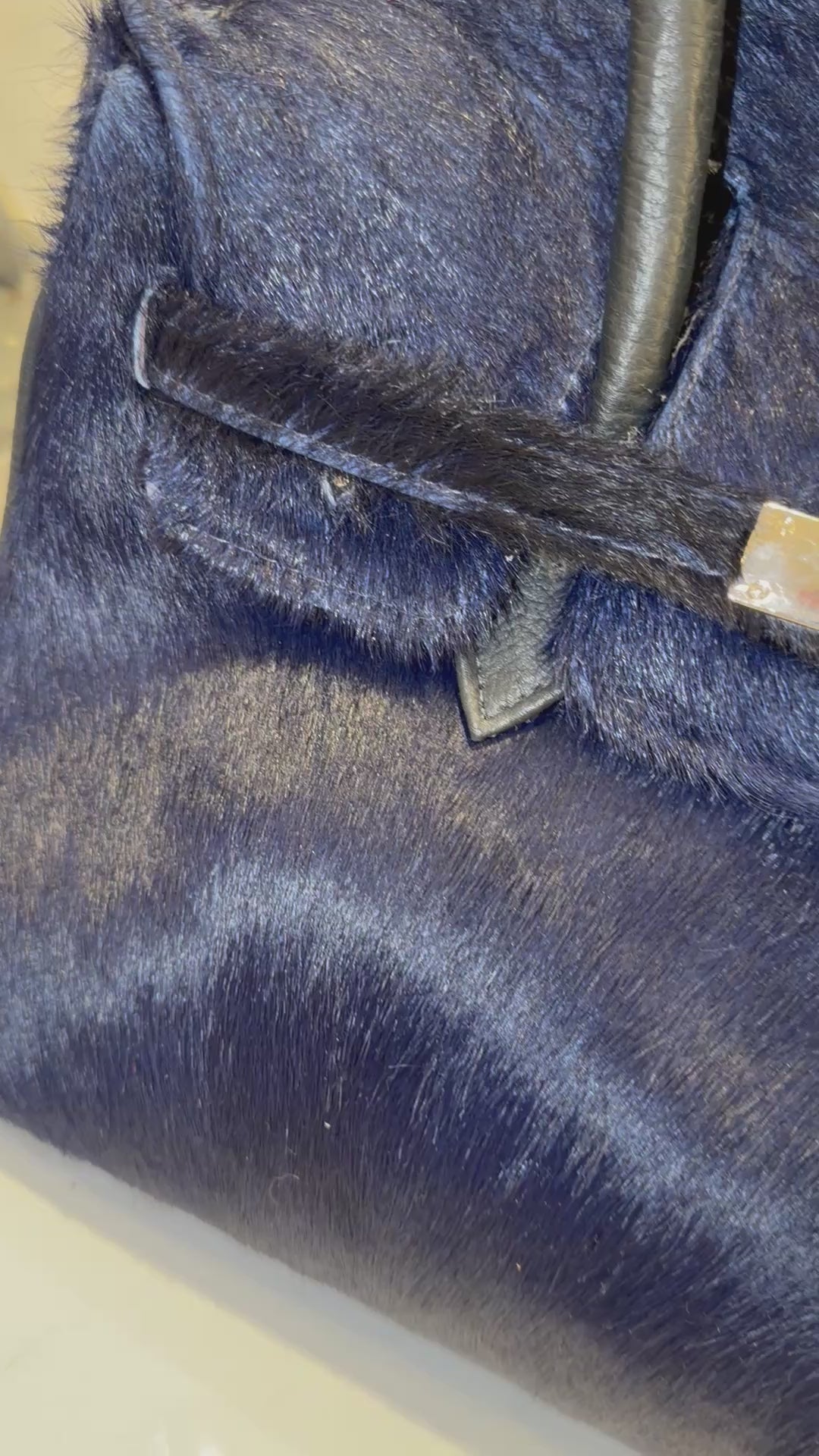 Sac en cuir fait main & poil naturel