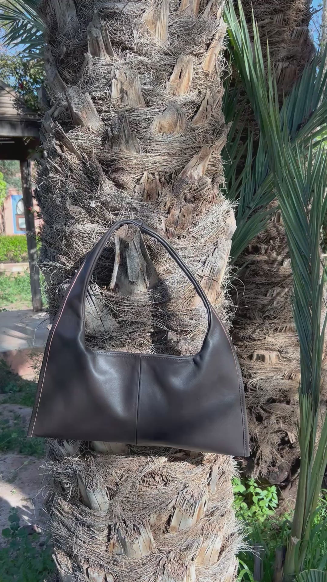Sac en cuir marron – Réalisation sur commande ✨